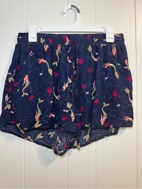 Louche Quenby Mermaid Women's M Navy Soft shorts. Summer, Vacation, Coastal